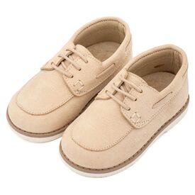 Babywalker Δετό Δερμάτινο Μοκασίνι BW 4308 Μπεζ - Βαπτιστικό Παπούτσι για Αγόρι στο Oneirokosmos