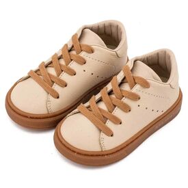 Babywalker Δετό Δερμάτινο Sneaker BW 4312 Μπεζ - Βαπτιστικό Παπούτσι για Αγόρι στο Oneirokosmos