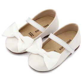 Babywalker Γοβάκι Μονή Μπαρέτα με Σατέν Φιόγκο  BW4870 Λευκό - Βαπτιστικό Παπούτσι για Κορίτσι στο Oneirokosmos