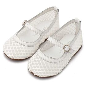 Babywalker Γοβάκι Μονή Μπαρέτα με Δίχτυ BW4881 Λευκό - Βαπτιστικό Παπούτσι για Κορίτσι στο Oneirokosmos