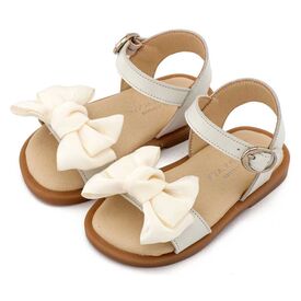 Babywalker Πέδιλο με Διακοσμητικό Οργάντζας BW4892 Εκρού - Βαπτιστικό Παπούτσι για Κορίτσι στο Oneirokosmos