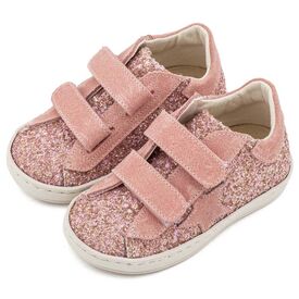 Babywalker Sneaker Διπλό Χρατς με Αστέρι στο Πλάι EXC5904 Ροζ Αντικέ - Βαπτιστικό Παπούτσι για Κορίτσι στο Oneirokosmos