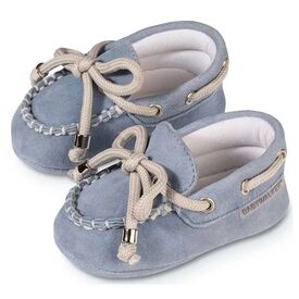 Babywalker Καστόρινο Δετό Loafer MI1116 Σιέλ - Βαπτιστικό Παπούτσι για Αγόρι στο Oneirokosmos