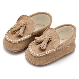 Babywalker Καστόρινο Loafer  MI1130 Μπεζ - Βαπτιστικό Παπούτσι για Αγόρι στο Oneirokosmos