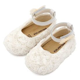 Babywalker Μπαλαρίνα Διακοσμημένη με Chiffon Λουλούδια PRI2654 Λευκό - Βαπτιστικό Παπούτσι για Κορίτσι στο Oneirokosmos
