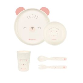 Kikka Boo Σετ Φαγητού Bear with Me Pink 31302040134 - Σετ Φαγητού, Μπολάκια, Πιατάκια Φαγητού στο Oneirokosmos