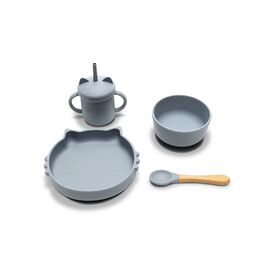 Lorelli Σετ Φαγητού Σιλικόνης 4τμχ. Grey 10230700003 - Σετ Φαγητού, Μπολάκια, Πιατάκια Φαγητού στο Oneirokosmos