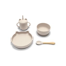 Lorelli Σετ Φαγητού Σιλικόνης 4τμχ. Beige 10230700005 - Σετ Φαγητού, Μπολάκια, Πιατάκια Φαγητού στο Oneirokosmos