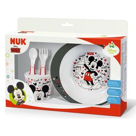 Nuk Σετ Φαγητού Mickey από Μελαμίνη Γκρι 6m+ 4τεμ - Σετ Φαγητού, Μπολάκια, Πιατάκια Φαγητού στο Oneirokosmos