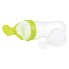 Nuby Squeeze Feeder Μπιμπερό Τροφής Κουτάλι στο Στόμιο  3m+ Πράσινο 1τεμ - Κουταλάκια, Πηρουνάκια στο Oneirokosmos