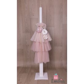 Loukia Χειροποίητη Λαμπάδα Βάπτισης για Κορίτσι E601 - Για Κορίτσι στο Oneirokosmos