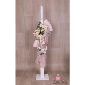 Loukia Χειροποίητη Λαμπάδα Βάπτισης για Κορίτσι E603 - Για Κορίτσι στο Oneirokosmos