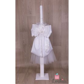 Loukia Χειροποίητη Λαμπάδα Βάπτισης για Κορίτσι E607 - Για Κορίτσι στο Oneirokosmos