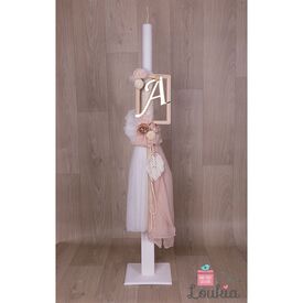 Loukia Χειροποίητη Λαμπάδα Βάπτισης για Κορίτσι E609 - Για Κορίτσι στο Oneirokosmos