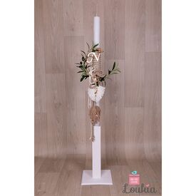 Loukia Χειροποίητη Λαμπάδα Βάπτισης για Κορίτσι  E610 - Για Κορίτσι στο Oneirokosmos