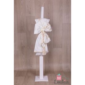 Loukia Χειροποίητη Λαμπάδα Βάπτισης για Κορίτσι  E611 - Για Κορίτσι στο Oneirokosmos