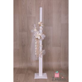 Loukia Χειροποίητη Λαμπάδα Βάπτισης για Κορίτσι E616 - Για Κορίτσι στο Oneirokosmos