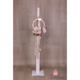 Loukia Χειροποίητη Λαμπάδα Βάπτισης για Κορίτσι E618 - Για Κορίτσι στο Oneirokosmos