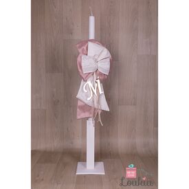 Loukia Χειροποίητη Λαμπάδα Βάπτισης για Κορίτσι  E621 - Για Κορίτσι στο Oneirokosmos