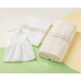 Lina Baby Σετ Λαδόπανο Ροζαλία 1588 - Λαδόπανα για Κορίτσι στο Oneirokosmos