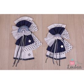 Loukia Χειροποίητος Φιόγκος Βάπτισης M604 - Μπρανς στο Oneirokosmos