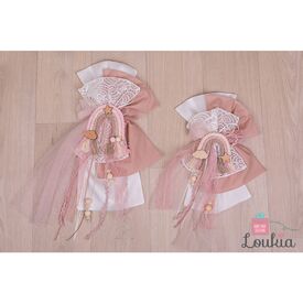 Loukia Χειροποίητος Φιόγκος Βάπτισης M616 - Μπρανς στο Oneirokosmos