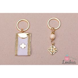 Loukia Χειροποίητο Μαρτυρικό Βάπτισης ΜΑΡ95-ΜΑΡ96 - Λευκό - Μαρτυρικά στο Oneirokosmos