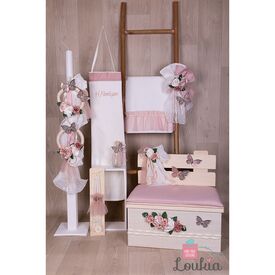 Loukia Χειροποίητο  Σετ Βάπτισης για Κορίτσι 606 - Για Κορίτσι στο Oneirokosmos