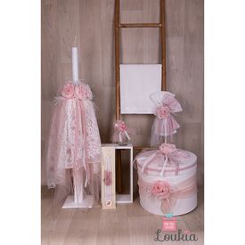 Loukia Χειροποίητο  Σετ Βάπτισης για Κορίτσι 623 - Για Κορίτσι στο Oneirokosmos