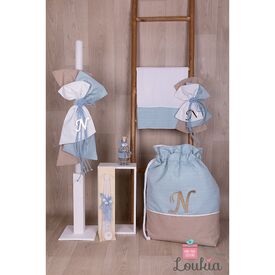 Loukia Χειροποίητο  Σετ Βάπτισης για Αγόρι 627 - Για Αγόρι στο Oneirokosmos