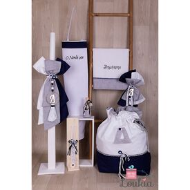 Loukia Χειροποίητο  Σετ Βάπτισης για Αγόρι 628 - Για Αγόρι στο Oneirokosmos