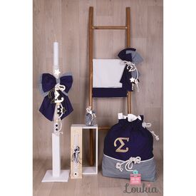 Loukia Χειροποίητο  Σετ Βάπτισης για Αγόρι 635 - Για Αγόρι στο Oneirokosmos