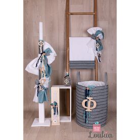 Loukia Χειροποίητο  Σετ Βάπτισης για Αγόρι 637 - Για Αγόρι στο Oneirokosmos