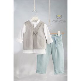 Angel Wings Βαπτιστικό Ρούχο για Αγόρι  Ιωνας Σχέδιο 223 - Ρούχα Βάπτισης για Αγόρι στο Oneirokosmos