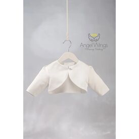 Angel Wings Βαπτιστικό Ρούχο για Κορίτσι Bolero Casmir Bo plom Σχέδιο 281/2  Off White - Ρούχα Βάπτισης για Κορίτσι στο Oneirokosmos
