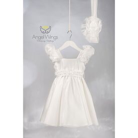 Angel Wings Βαπτιστικό Ρούχο για Κορίτσι Brigitte Σχέδιο 300/02  Off White - Ρούχα Βάπτισης για Κορίτσι στο Oneirokosmos
