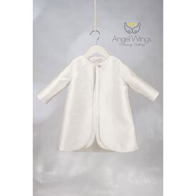 Angel Wings Βαπτιστικό Ρούχο για Κορίτσι Plumeria Σχέδιο 311 Off White - Ρούχα Βάπτισης για Κορίτσι στο Oneirokosmos