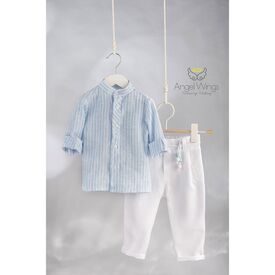Angel Wings Βαπτιστικό Ρούχο για Αγόρι  Antonio Σχέδιο 313 - Ρούχα Βάπτισης για Αγόρι στο Oneirokosmos