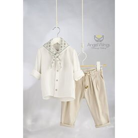 Angel Wings Βαπτιστικό Ρούχο για Αγόρι  Salvadore Σχέδιο 316 - Ρούχα Βάπτισης για Αγόρι στο Oneirokosmos