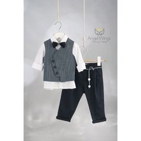 Angel Wings Βαπτιστικό Ρούχο για Αγόρι  Christian Σχέδιο 324 - Ρούχα Βάπτισης για Αγόρι στο Oneirokosmos