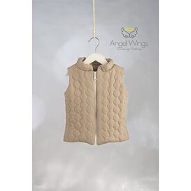 Angel Wings Βαπτιστικό Ρούχο για Αγόρι  Γιλέκο Μπουφάν Σχέδιο 327 Beige - Ρούχα Βάπτισης για Αγόρι στο Oneirokosmos
