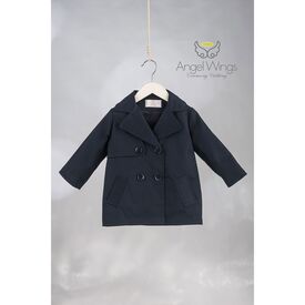 Angel Wings Βαπτιστικό Ρούχο για Αγόρι  Καπαρντίνα Σχέδιο 330 Μπλε - Ρούχα Βάπτισης για Αγόρι στο Oneirokosmos