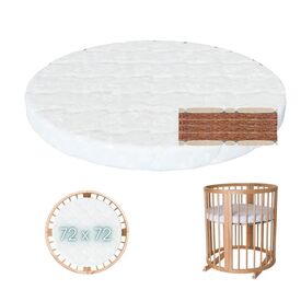 IngVart Στρώμα Μικρό Round Κοκοφοίνικα 100% Cotton 72x72 cm - Βρεφικά Στρώματα στο Oneirokosmos