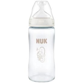 Nuk First Choice Γυάλινο Μπιμπερό με Δείκτη Ελέγχου Θερμοκρασίας για 3m+, 240ml 10212058 - Μπιμπερό στο Oneirokosmos