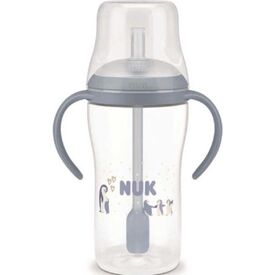 Nuk Perfect Match Εκπαιδευτικό Ποτηράκι με Καλαμάκι Σιλικόνης 8m+ 260ml Penguin 10216318 - Εκπαιδευτικά Ποτηράκια στο Oneirokosmos