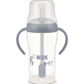 Nuk Perfect Match Εκπαιδευτικό Ποτηράκι με Καλαμάκι Σιλικόνης 8m+ 260ml Penguin 10216318 - Εκπαιδευτικά Ποτηράκια στο Oneirokosmos
