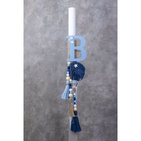 Loukia Λαμπάδα Βάπτισης "Dreamy Bear Balloon" Ε702 - Για Αγόρι στο Oneirokosmos