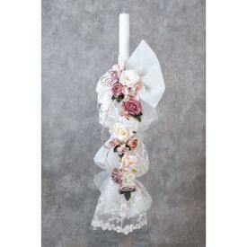 Loukia Λαμπάδα Βάπτισης  "Lace Romance" Ε732 - Για Κορίτσι στο Oneirokosmos