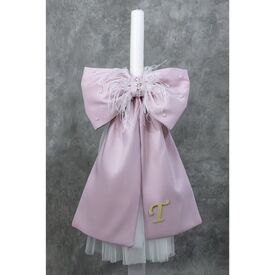 Loukia Λαμπάδα Βάπτισης "Chic Bow" Ε741 - Για Κορίτσι στο Oneirokosmos
