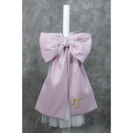 Loukia Λαμπάδα Βάπτισης "Chic Bow" Ε741 - Για Κορίτσι στο Oneirokosmos